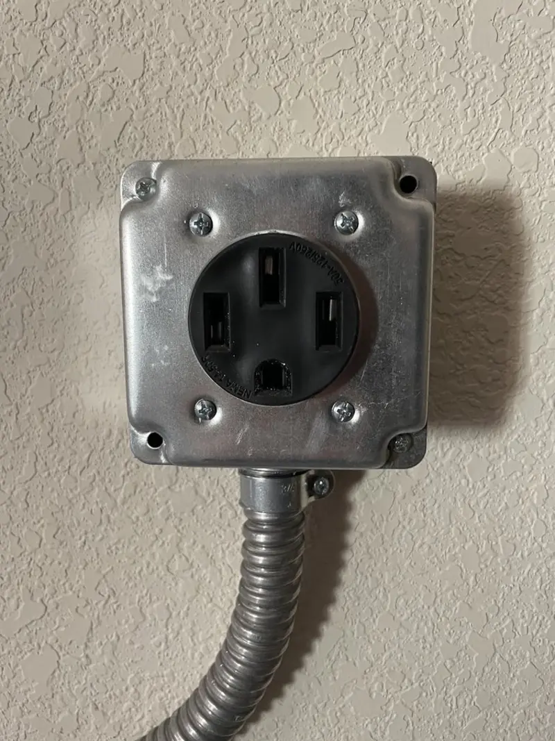 NEMA 14-50 outlet installed for Smart Home Electrical in Laguna Beach